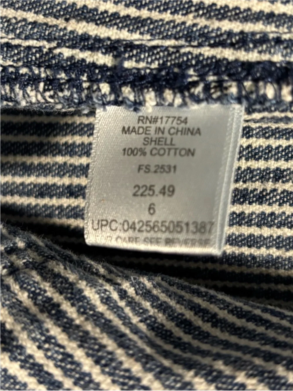 KEY Kids Blue Stripe Denim Overalls | Size 6